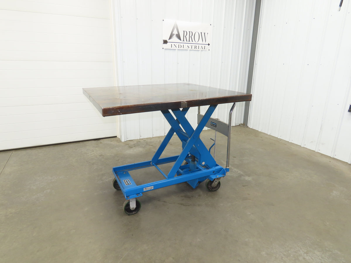 Southworth Dandy 800kg 1760lbs Manual Hydraulic Mobile Scissor Lift Cart 46x41"