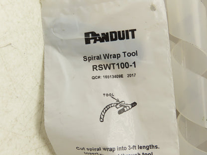 Panduit T100F-C Spiral Wrap Cable Sleeve Tubing 1"x 100' Polyethylene Natural