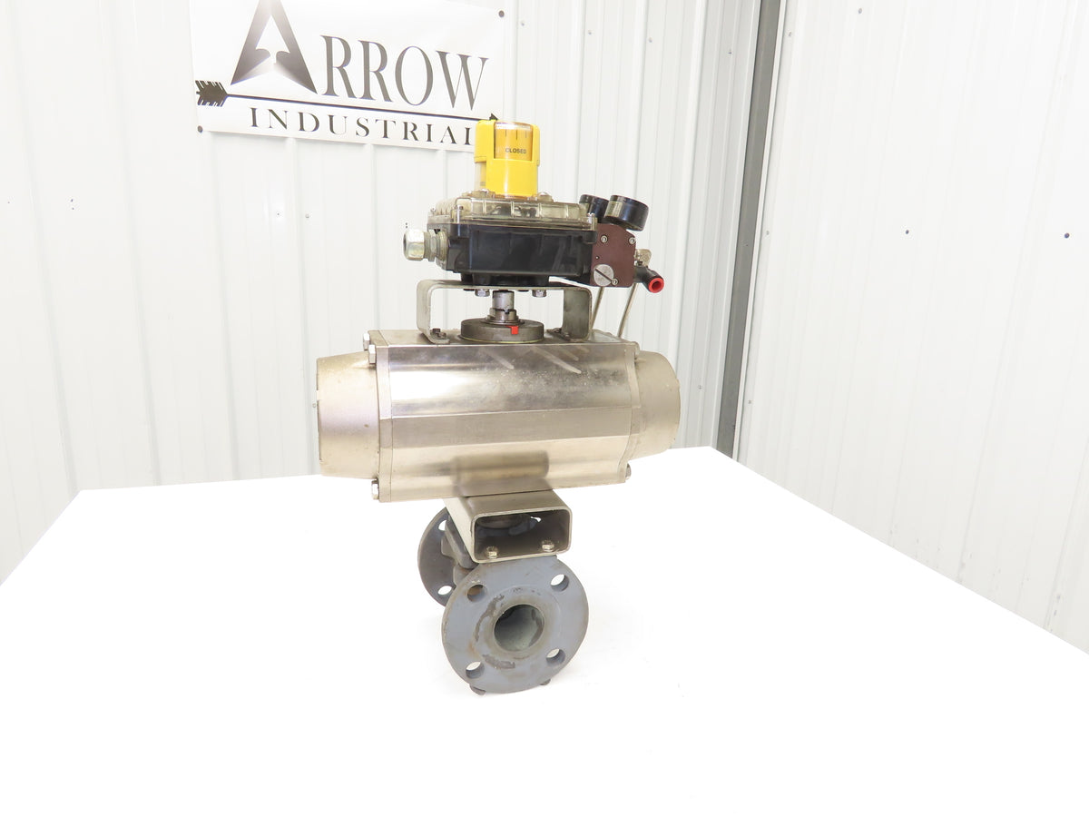 Tufline 067 2" Flanged Plug Valve with DA125 Pneumatic Actuator & K10 Positioner