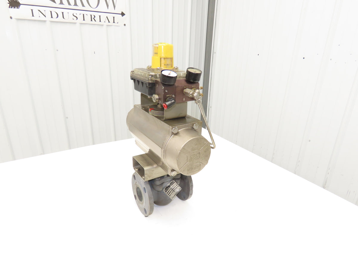 Tufline 067 2" Flanged Plug Valve with DA125 Pneumatic Actuator & K10 Positioner