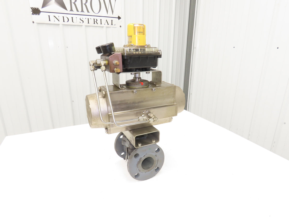 Tufline 067 2" Flanged Plug Valve with DA125 Pneumatic Actuator & K10 Positioner