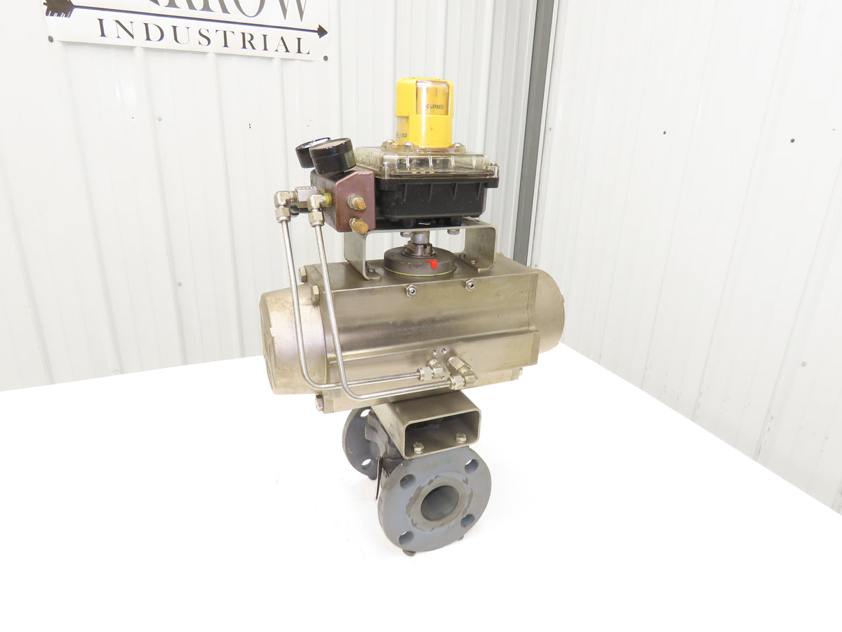 Tufline 067 2" Flanged Plug Valve with DA125 Pneumatic Actuator & K10 Positioner