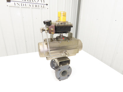 Tufline 067 2" Flanged Plug Valve with DA125 Pneumatic Actuator & K10 Positioner