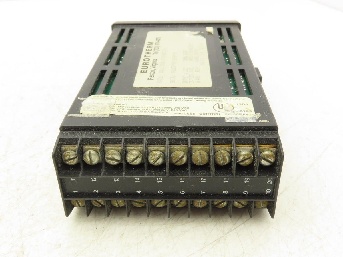 Eurotherm 808/L1/NO/R1/C4 1/8 DIN Temperature Controller K TC RS422 32-800°F