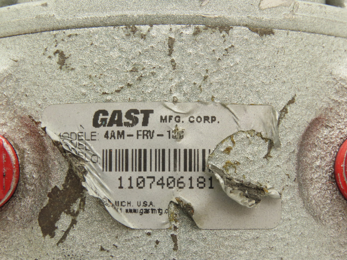 Gast 4AM-FRV-13C Rotary Vane Pneumatic Air Motor 1.7Hp 3000RPM 56 in-lb 100psi