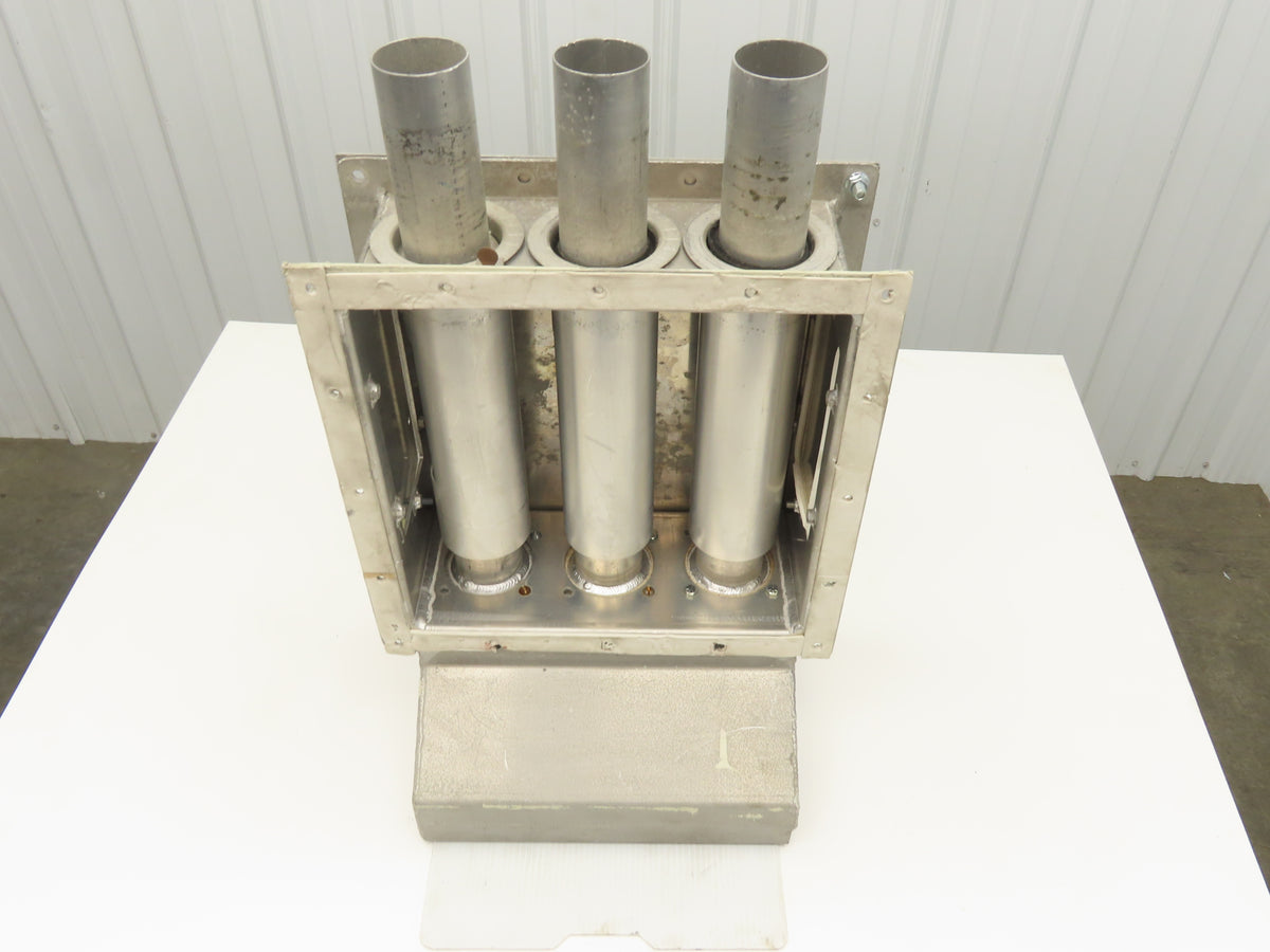 VTB Distribution Vacuum Take-Off Box Bulk Material Conveying 2.5"Tube 3-Port