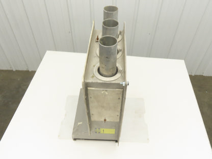 VTB Distribution Vacuum Take-Off Box Bulk Material Conveying 2.5"Tube 3-Port