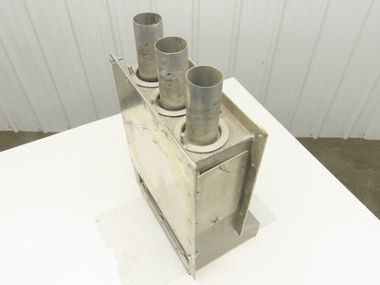 VTB Distribution Vacuum Take-Off Box Bulk Material Conveying 2.5"Tube 3-Port