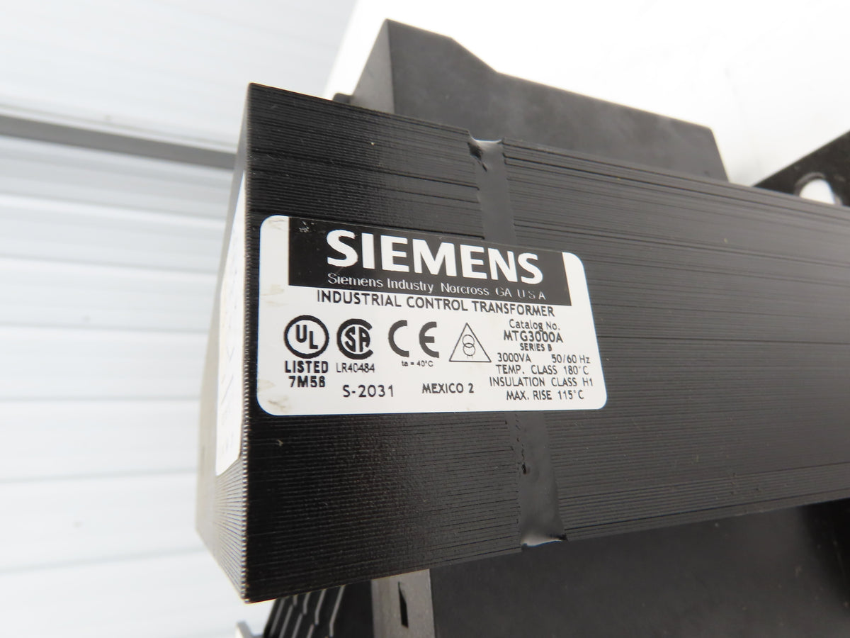 Siemens MTG3000A Industrial Control Transformer 3KVA HV: 240-480V LV: 120V 1PH