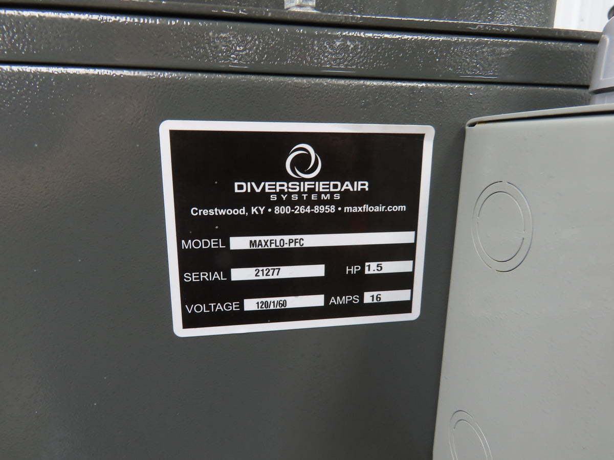 DiversifiedAir MAXFLO Welding Fume Extractor Mobile 1000CFM 115V 1.5Hp 10' Arm