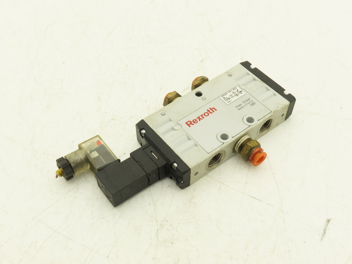 Rexroth R422 101 257 Pneumatic Solenoid Valve 2/5-Way 10 Bar 1/4"NPT 24VDC