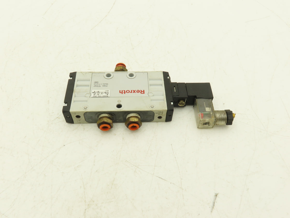 Rexroth R422 101 257 Pneumatic Solenoid Valve 2/5-Way 10 Bar 1/4"NPT 24VDC