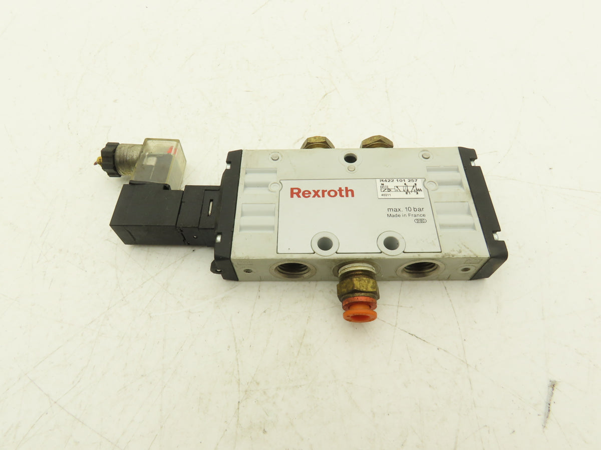Rexroth R422 101 257 Pneumatic Solenoid Valve 2/5-Way 10 Bar 1/4"NPT 24VDC