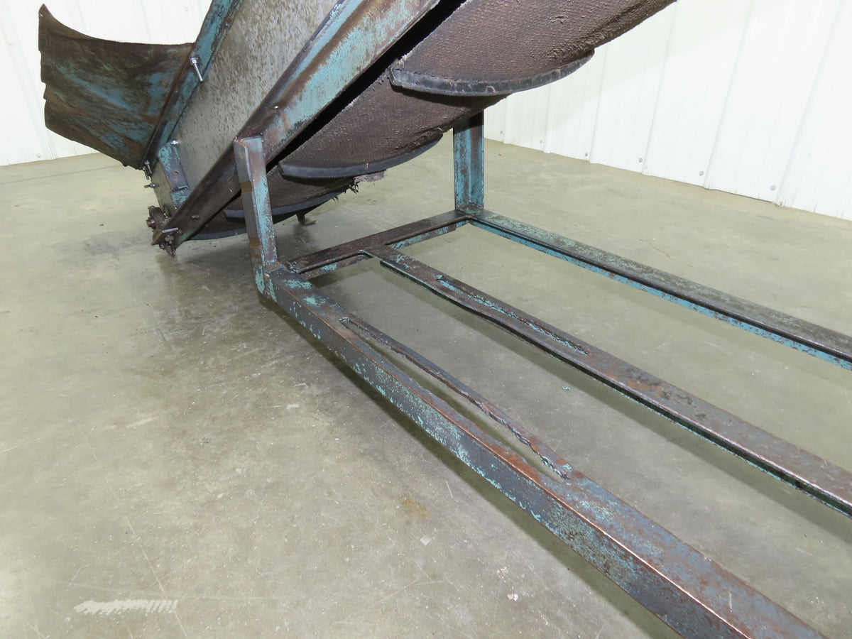 Portable Incline Parts Conveyor 12" Cleated Belt 80"L 115V 40FPM Belt Drive