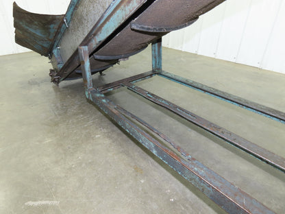 Portable Incline Parts Conveyor 12" Cleated Belt 80"L 115V 40FPM Belt Drive