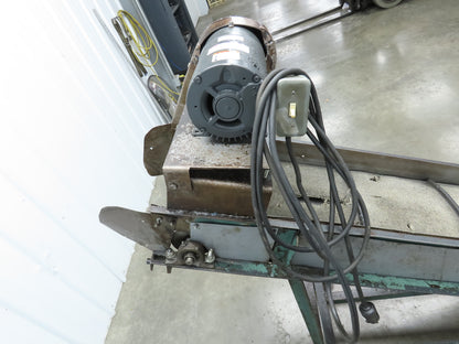 Portable Incline Parts Conveyor 12" Cleated Belt 80"L 115V 40FPM Belt Drive