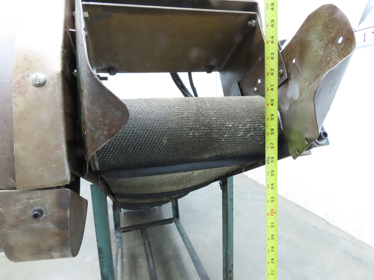 Portable Incline Parts Conveyor 12" Cleated Belt 80"L 115V 40FPM Belt Drive