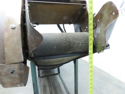 Portable Incline Parts Conveyor 12" Cleated Belt 80"L 115V 40FPM Belt Drive