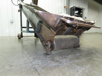 Portable Incline Parts Conveyor 12" Cleated Belt 80"L 115V 40FPM Belt Drive
