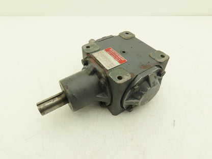 Boston Gear R1214-2 B Right Angle Drive 2:1 Gearbox 6.65Hp 875 RPM 1" Dual Shaft