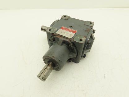 Boston Gear R1214-2 B Right Angle Drive 2:1 Gearbox 6.65Hp 875 RPM 1" Dual Shaft