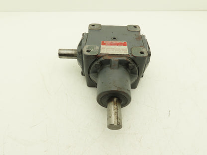 Boston Gear R1214-2 B Right Angle Drive 2:1 Gearbox 6.65Hp 875 RPM 1" Dual Shaft