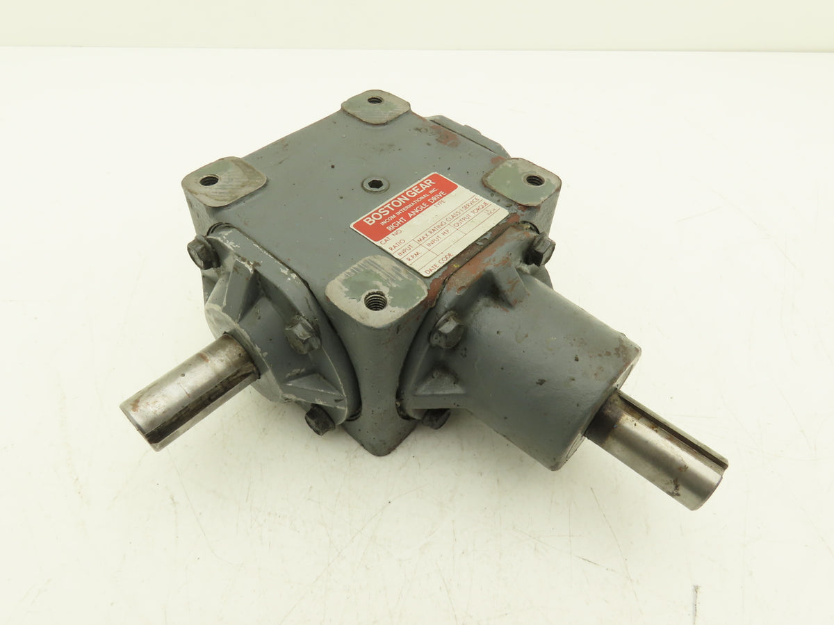 Boston Gear R1214-2 B Right Angle Drive 2:1 Gearbox 6.65Hp 875 RPM 1" Dual Shaft