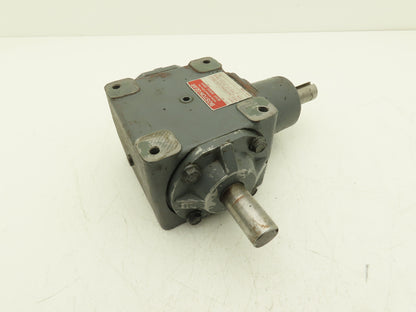 Boston Gear R1214-2 B Right Angle Drive 2:1 Gearbox 6.65Hp 875 RPM 1" Dual Shaft