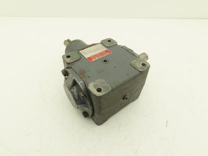 Boston Gear R1214-2 B Right Angle Drive 2:1 Gearbox 6.65Hp 875 RPM 1" Dual Shaft