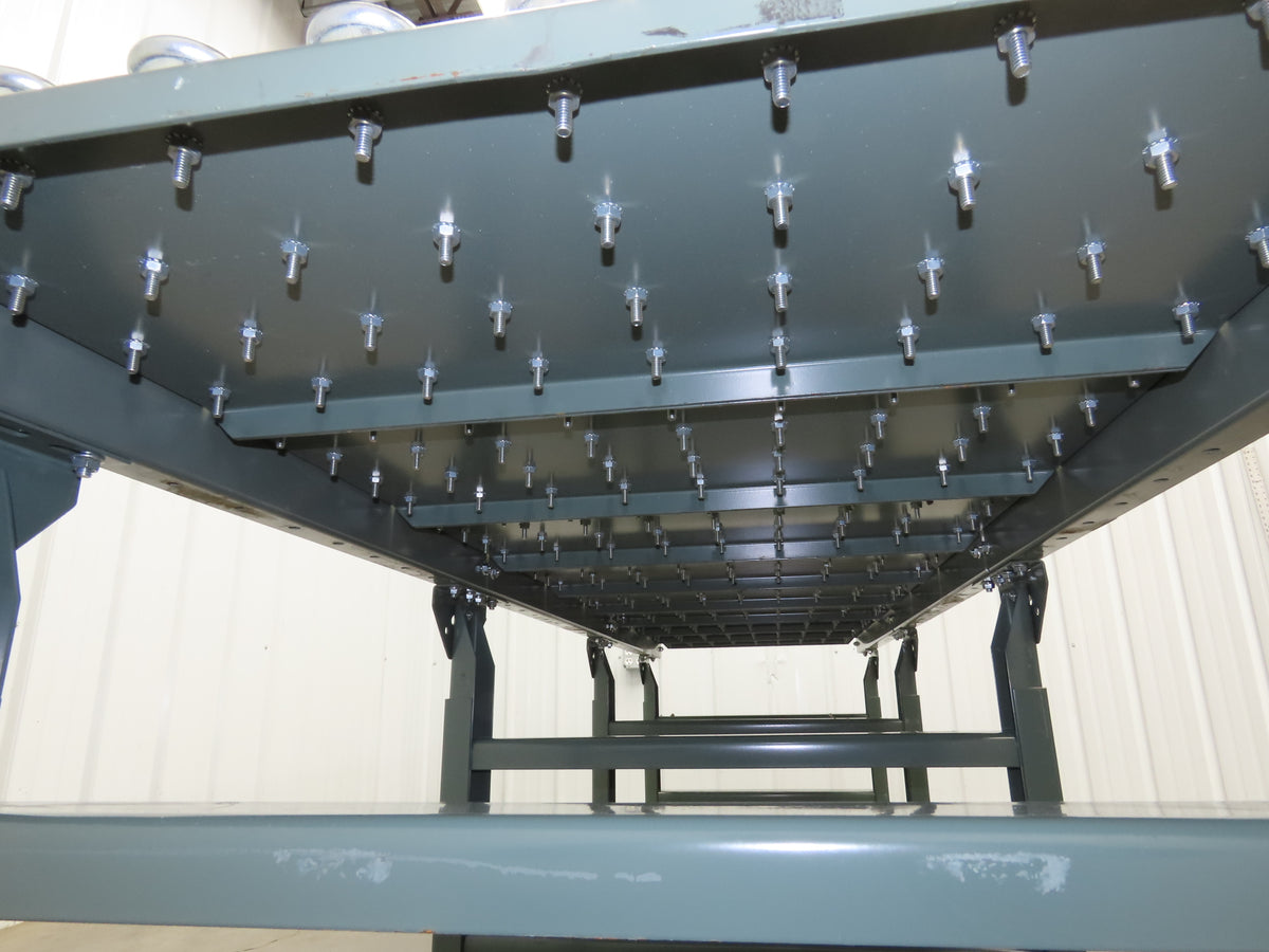 Hytrol Uline 30"x 9' Ball Transfer Conveyor Table 27"BF 3"Centers Adj Height