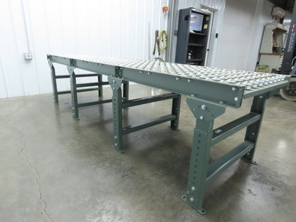 Hytrol Uline 30"x 9' Ball Transfer Conveyor Table 27"BF 3"Centers Adj Height