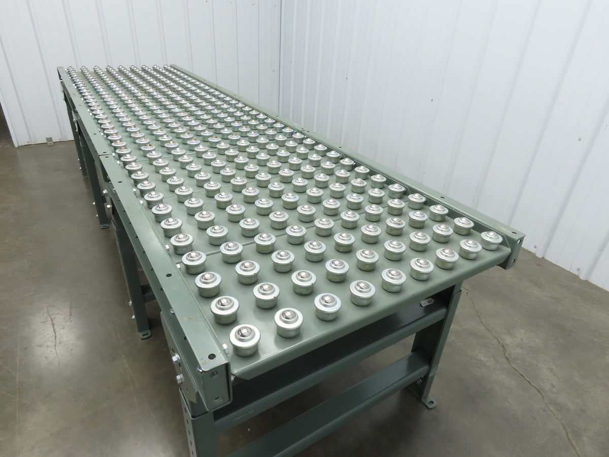 Hytrol Uline 30"x 9' Ball Transfer Conveyor Table 27"BF 3"Centers Adj Height