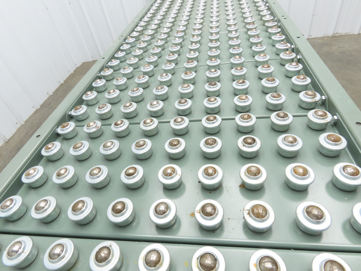 Hytrol Uline 30"x 9' Ball Transfer Conveyor Table 27"BF 3"Centers Adj Height