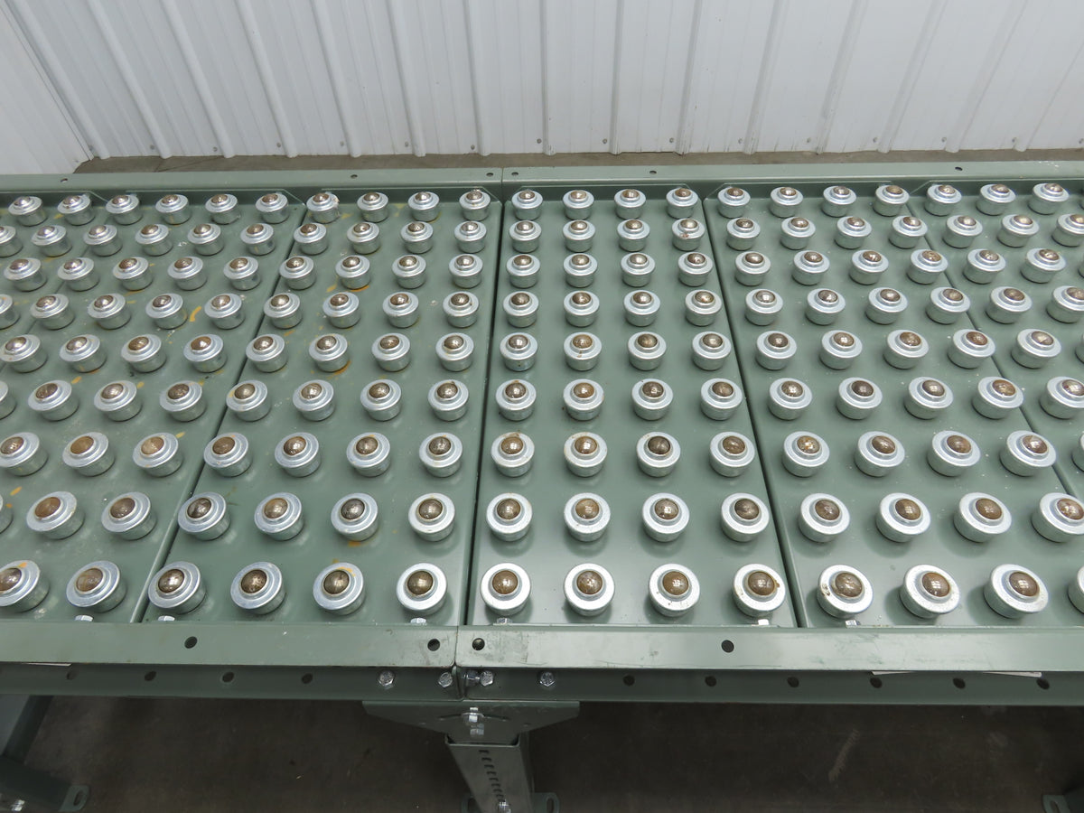 Hytrol Uline 30"x 9' Ball Transfer Conveyor Table 27"BF 3"Centers Adj Height