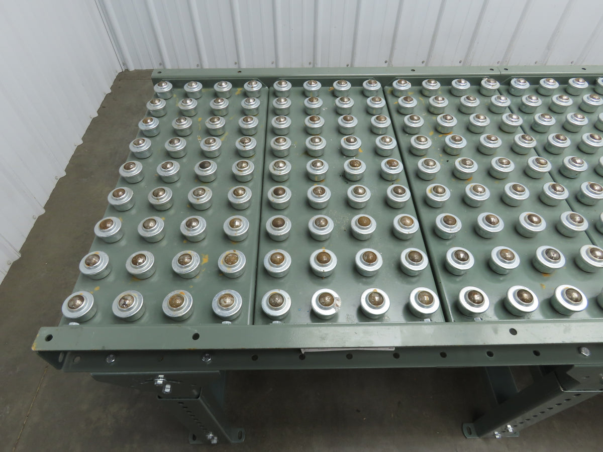 Hytrol Uline 30"x 9' Ball Transfer Conveyor Table 27"BF 3"Centers Adj Height
