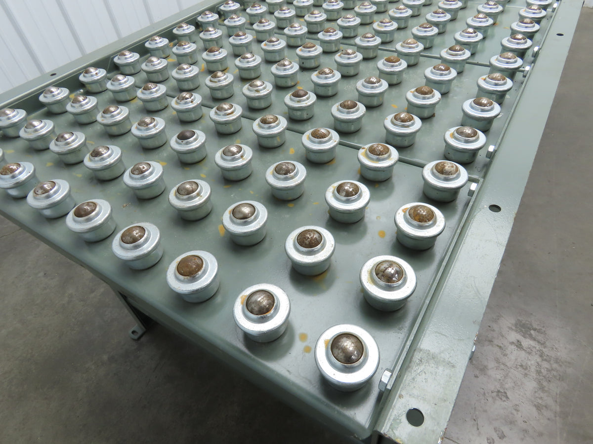 Hytrol Uline 30"x 9' Ball Transfer Conveyor Table 27"BF 3"Centers Adj Height