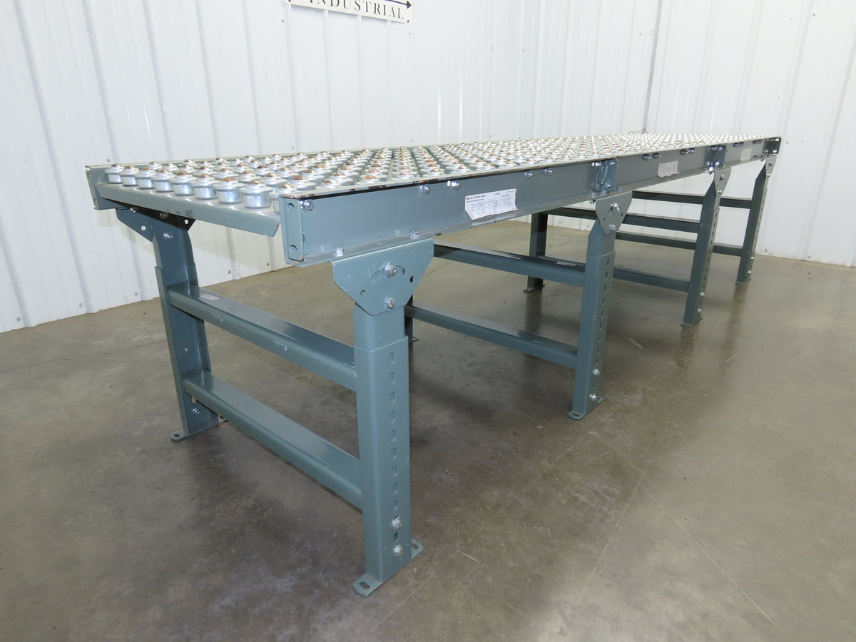 Hytrol Uline 30"x 9' Ball Transfer Conveyor Table 27"BF 3"Centers Adj Height