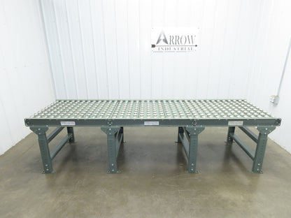 Hytrol Uline 30"x 9' Ball Transfer Conveyor Table 27"BF 3"Centers Adj Height