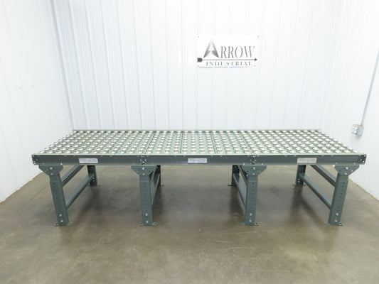 Hytrol Uline 30"x 9' Ball Transfer Conveyor Table 27"BF 3"Centers Adj Height