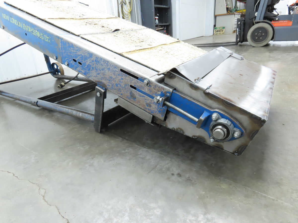 New London Engineering 28"x 8' 7" Portable Incline Conveyor 24"Cleated Belt 115V