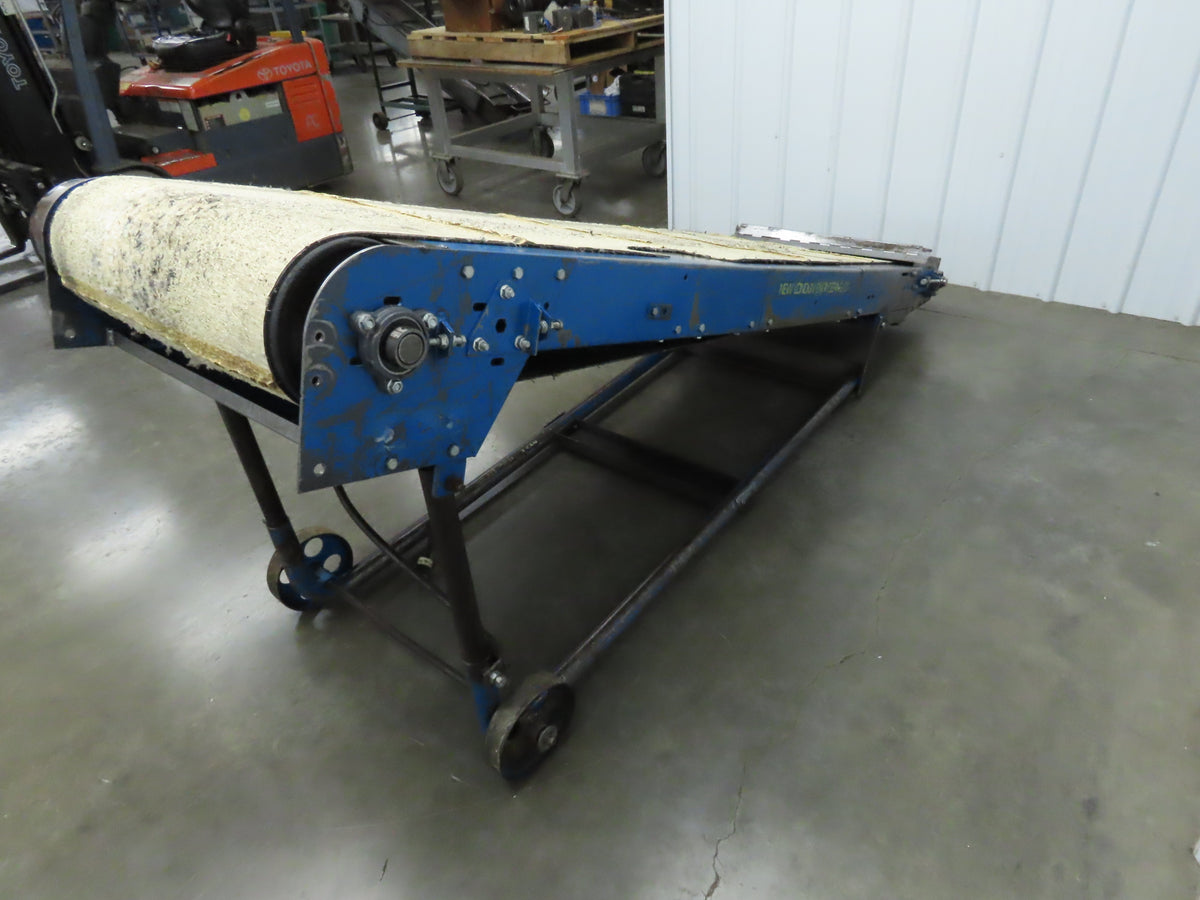 New London Engineering 28"x 8' 7" Portable Incline Conveyor 24"Cleated Belt 115V