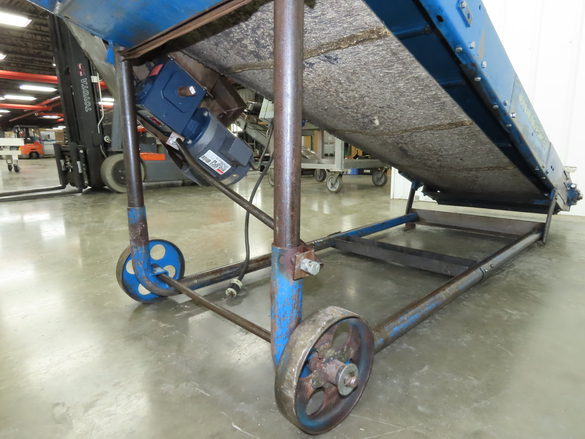 New London Engineering 28"x 8' 7" Portable Incline Conveyor 24"Cleated Belt 115V