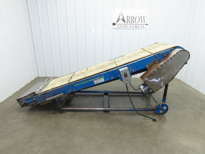 New London Engineering 28"x 8' 7" Portable Incline Conveyor 24"Cleated Belt 115V