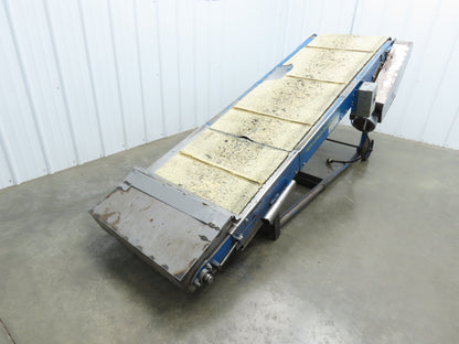 New London Engineering 28"x 8' 7" Portable Incline Conveyor 24"Cleated Belt 115V