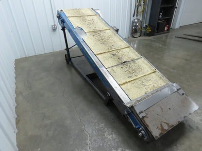 New London Engineering 28"x 8' 7" Portable Incline Conveyor 24"Cleated Belt 115V