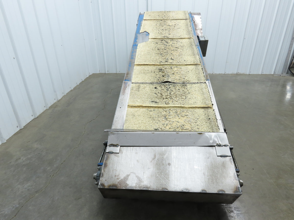 New London Engineering 28"x 8' 7" Portable Incline Conveyor 24"Cleated Belt 115V