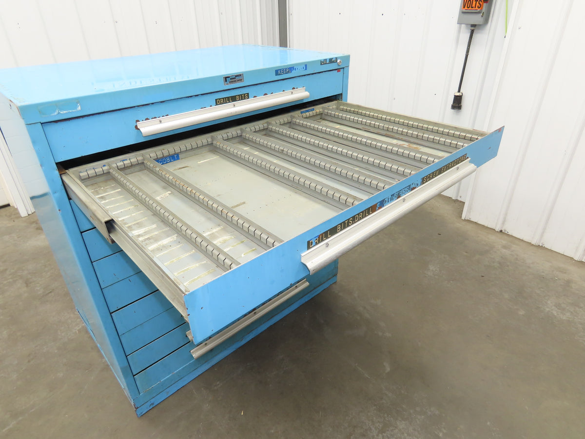 Nu-Era Tool Storage Cabinet Modular 10x 4" Drawer 45x28x46" Stanley Vidmar Lista