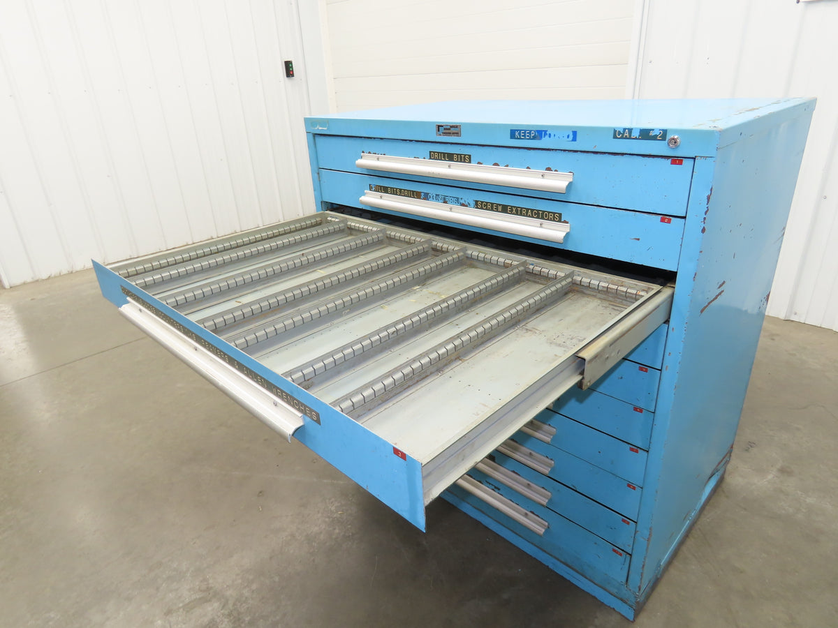 Nu-Era Tool Storage Cabinet Modular 10x 4" Drawer 45x28x46" Stanley Vidmar Lista