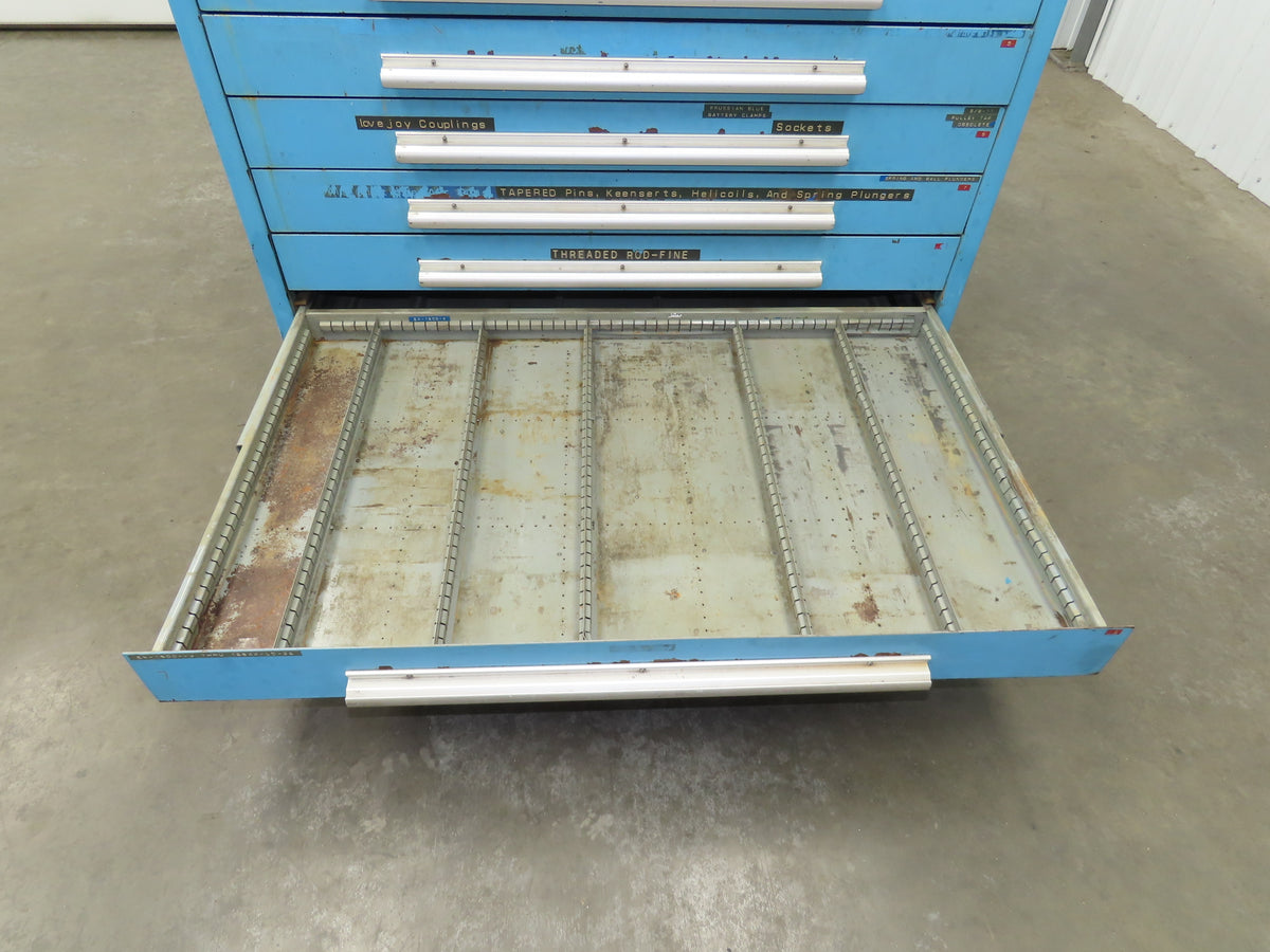 Nu-Era Tool Storage Cabinet Modular 10x 4" Drawer 45x28x46" Stanley Vidmar Lista