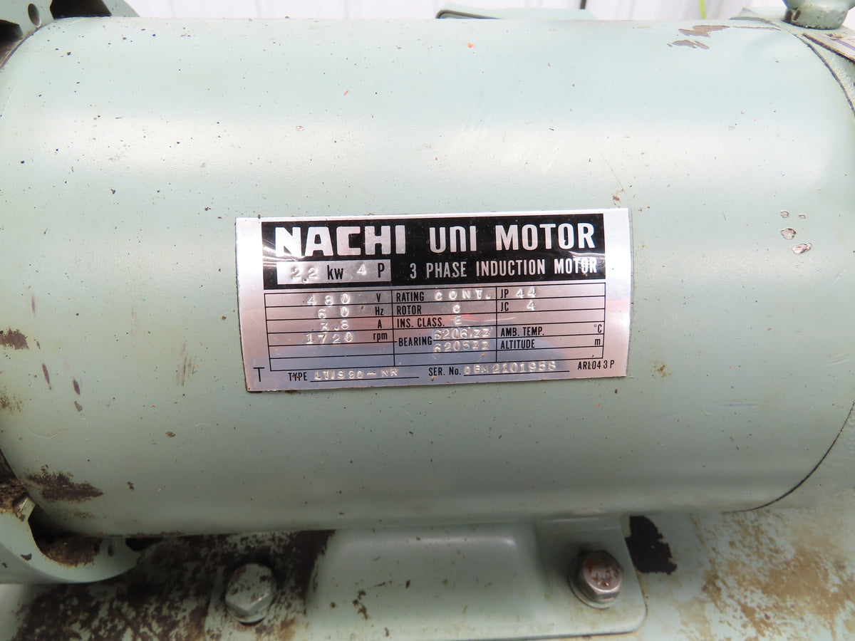 Nachi UVC-1A-A3-2.2-4 Hydraulic Power Unit 50L 7gpm 480V Uni-Pump VDC-1B-1A3-20